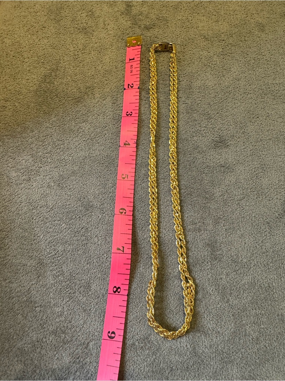 Gold-Tone Double Rope Chain Rhinestone Necklace - Picture 5 of 5